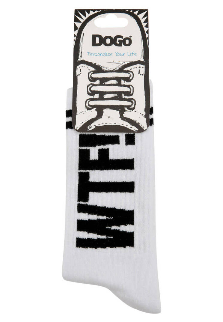 Unisex Vegan White Socks - WTF - 5