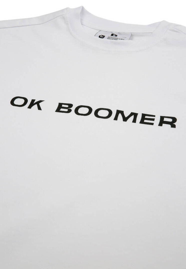 Unisex Vegan White T-Shirt - Ok Boomer - 2