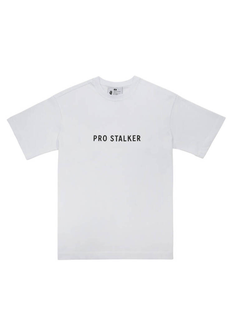 Unisex Vegan White T-Shirt - Pro Stalker - 1
