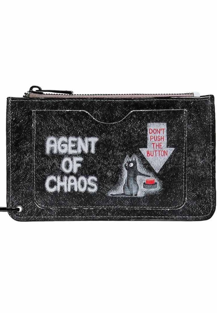 Women Black Wallet - Agent of Chaos - 3