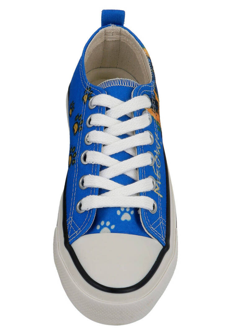 Women Vegan Blue Sneakers - Meow Attack - 7