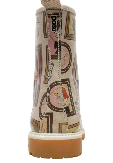 Women Vegan Leather Beige Tall Boots - Warner Bros Harry Potter Frames-of-Hogwarts - 6