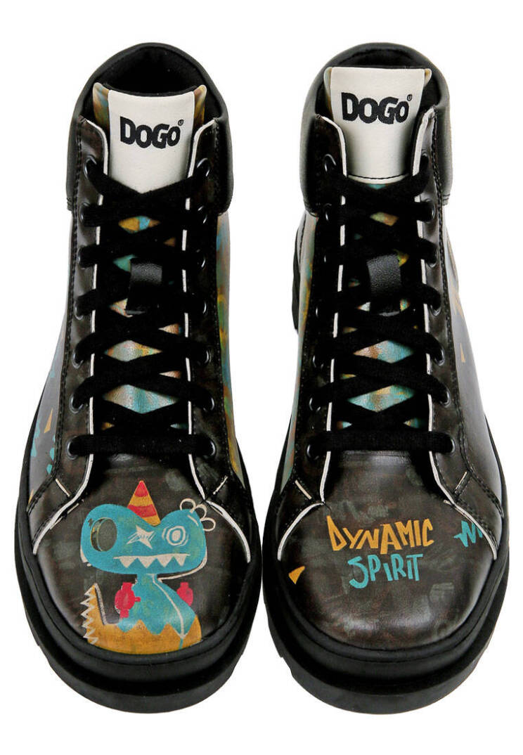 Women Vegan Leather Black Boots - Dynamic Spirit - 3
