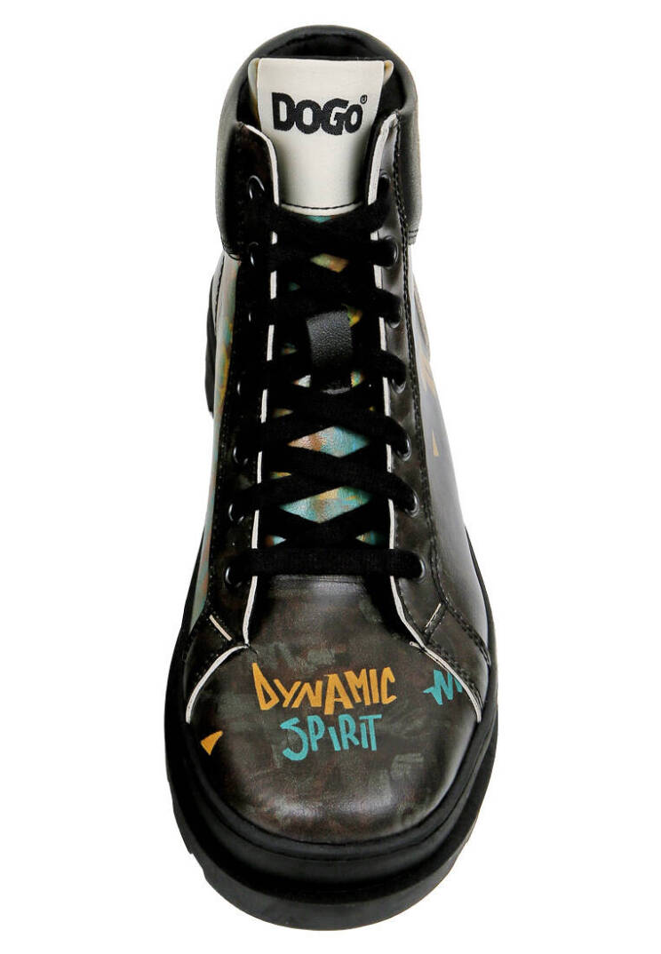 Women Vegan Leather Black Boots - Dynamic Spirit - 5