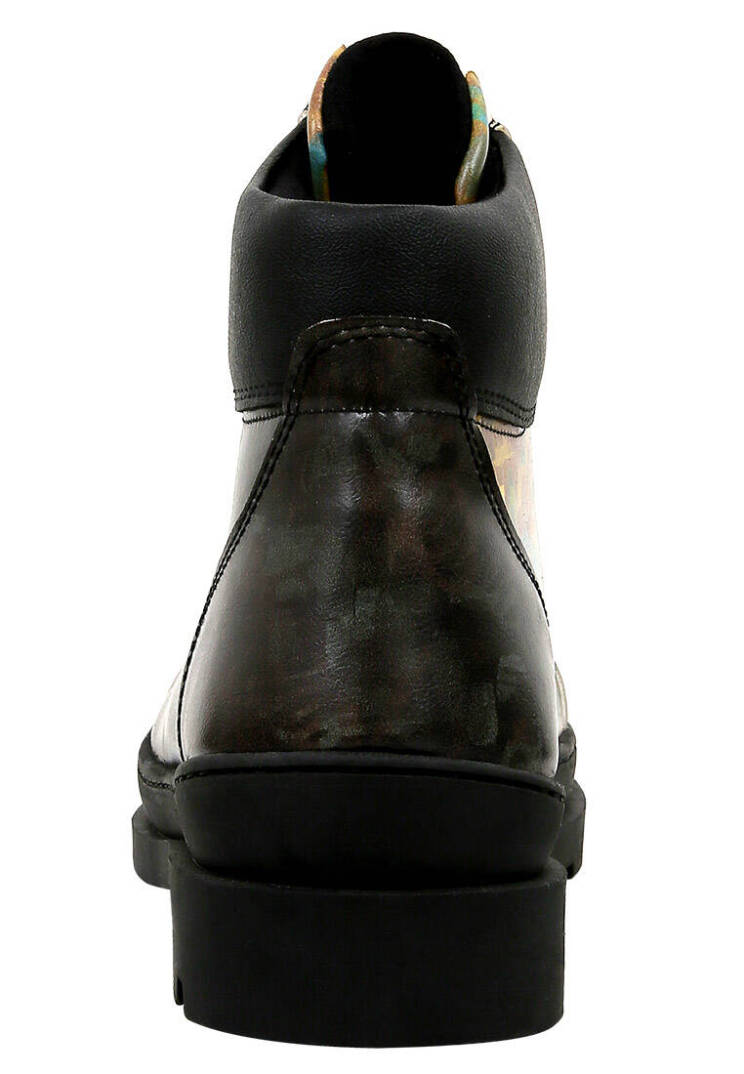 Women Vegan Leather Black Boots - Dynamic Spirit - 6