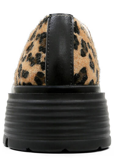 Women Vegan Leather Black Casual Shoes - Black Leo - 6
