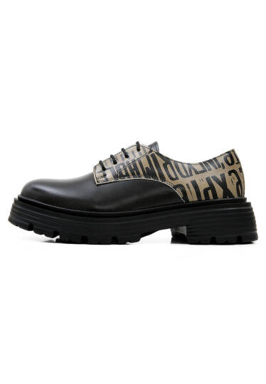 Women Vegan Leather Black Casual Shoes - Expression - 3