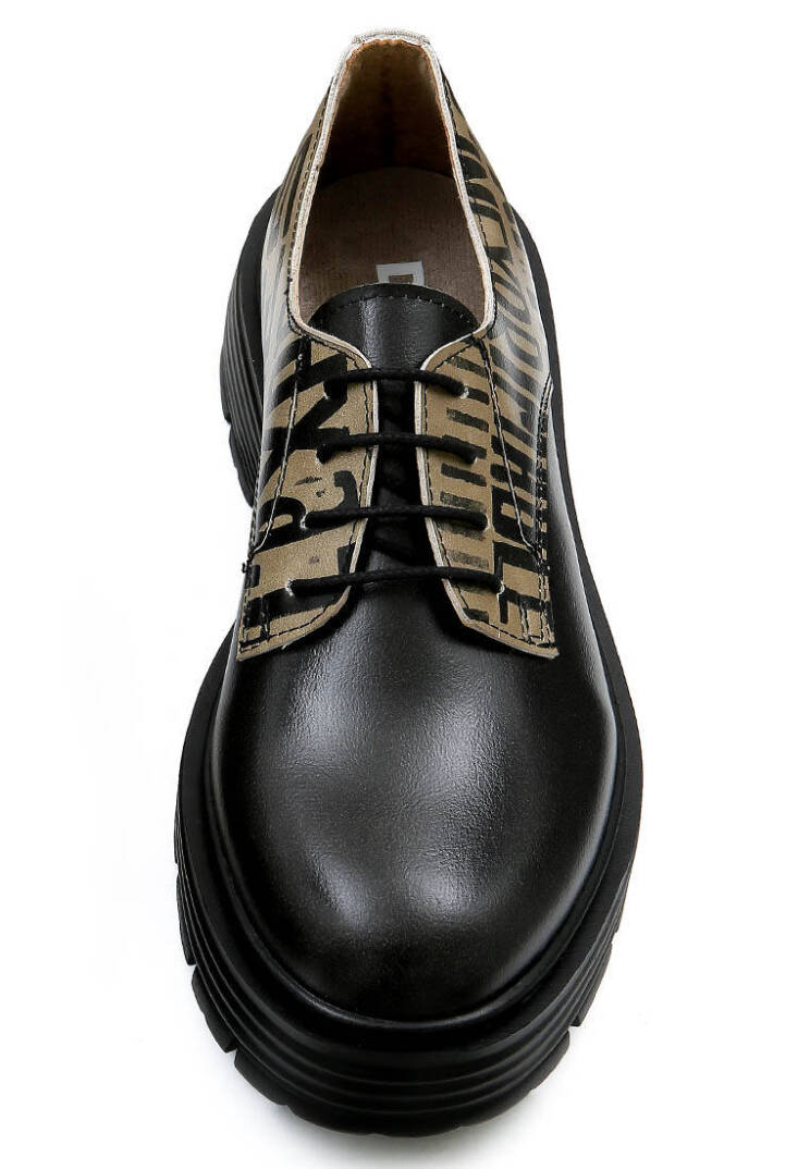 Women Vegan Leather Black Casual Shoes - Expression - 5