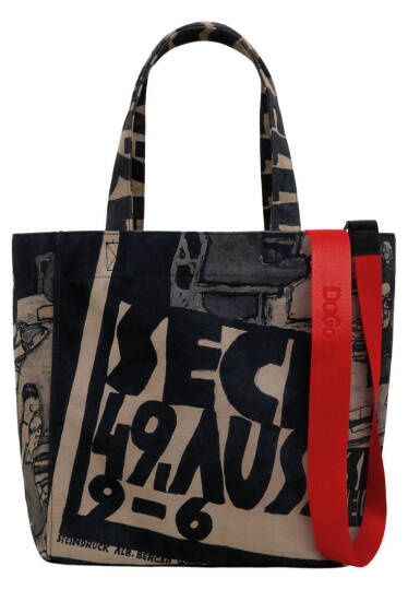 Women Vegan Leather Black Large Tote Bag - Supper - 2