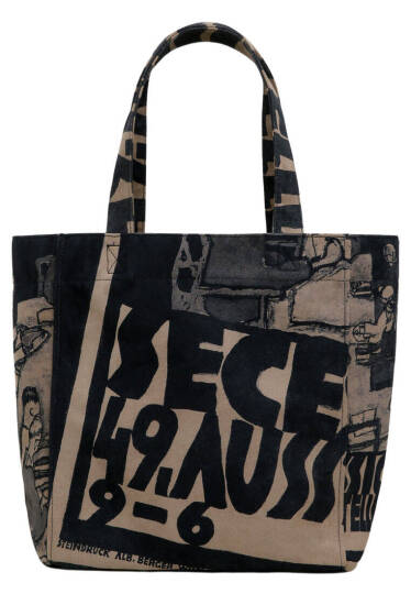 Women Vegan Leather Black Large Tote Bag - Supper - 4