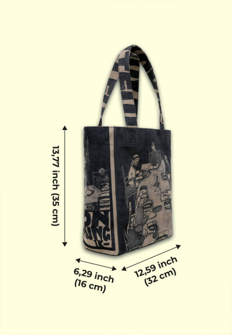 Women Vegan Leather Black Large Tote Bag - Supper - 9