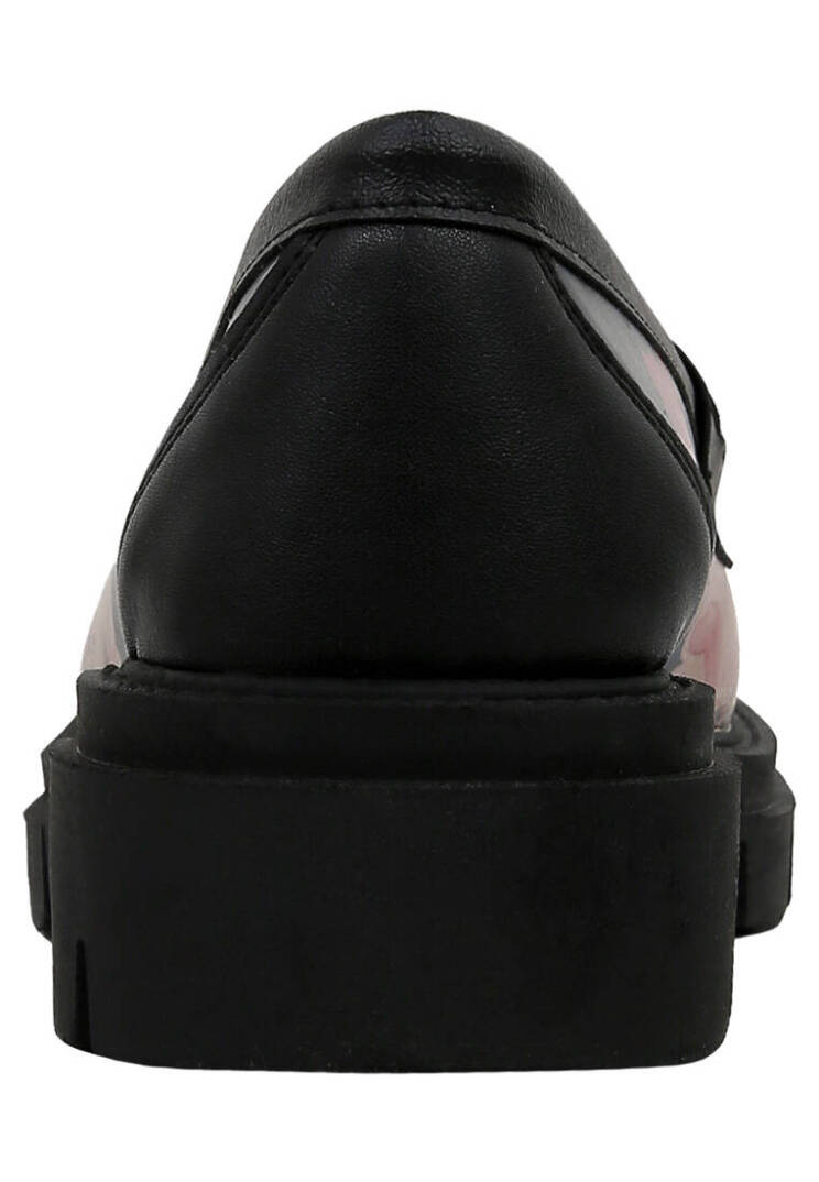 Women Vegan Leather Black Loafers - Poppy - 6