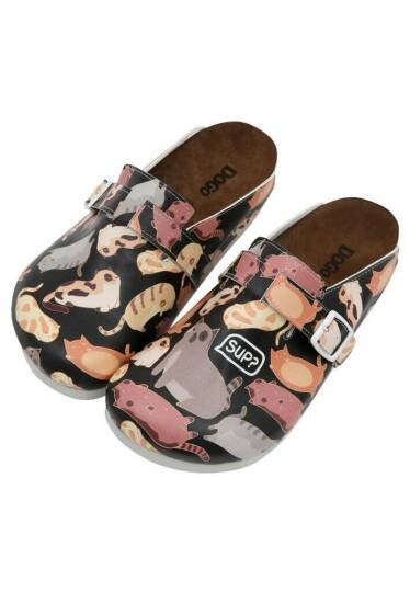 Women Vegan Leather Black Slippers - Sup Hooman? - 2