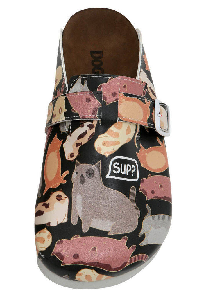 Women Vegan Leather Black Slippers - Sup Hooman? - 6