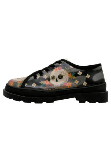 Women Vegan Leather Black Sneakers - Embrace What Scares You - 4