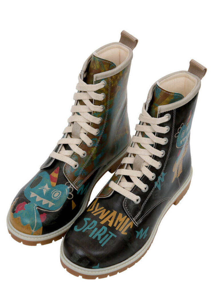 Women Vegan Leather Black Tall Boots - Dynamic Spirit - 1