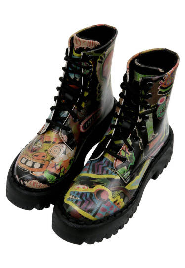 Women Vegan Leather Black Tall Boots - Human Inspo - 3