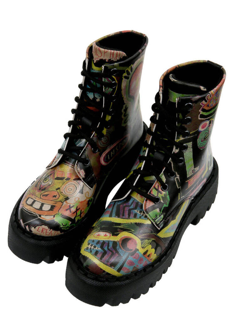 Women Vegan Leather Black Tall Boots - Human Inspo - 3