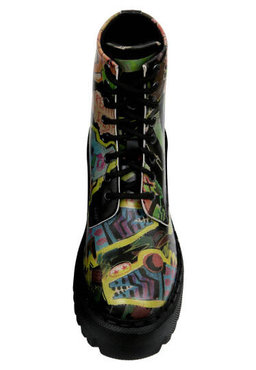 Women Vegan Leather Black Tall Boots - Human Inspo - 5
