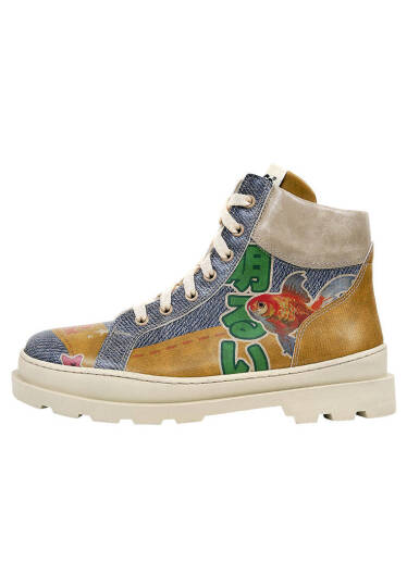 Women Vegan Leather Blue Boots - Dare Bright