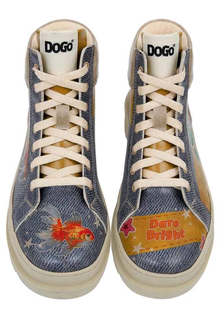 Women Vegan Leather Blue Boots - Dare Bright - 4
