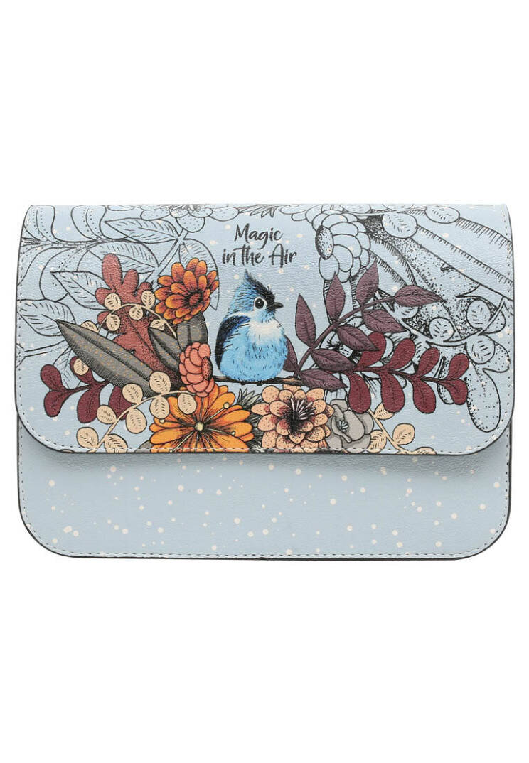 Women Vegan Leather Blue Clutch Bag - Magic in the Air - 1