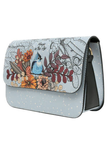 Women Vegan Leather Blue Clutch Bag - Magic in the Air - 2