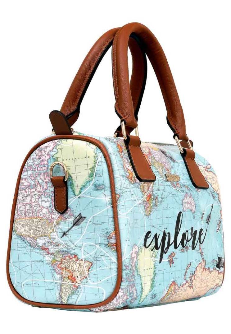 Women Vegan Leather Blue Handbag - Explore - 3