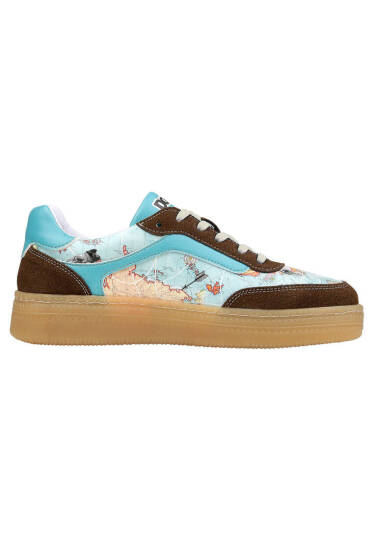 Women Vegan Leather Blue Sneakers - Explore - 4