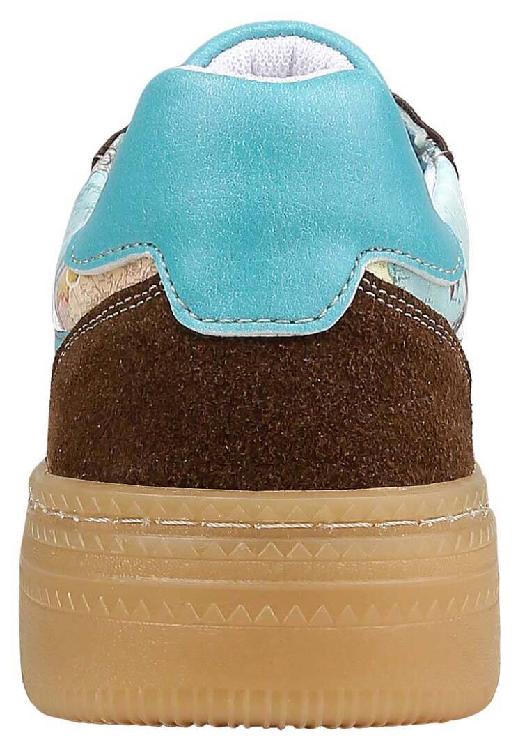 Women Vegan Leather Blue Sneakers - Explore - 6