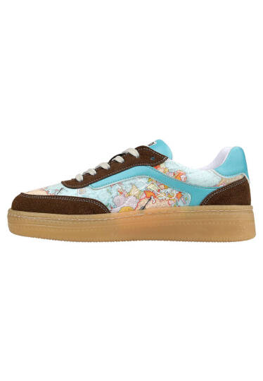 Women Vegan Leather Blue Sneakers - Explore - 7