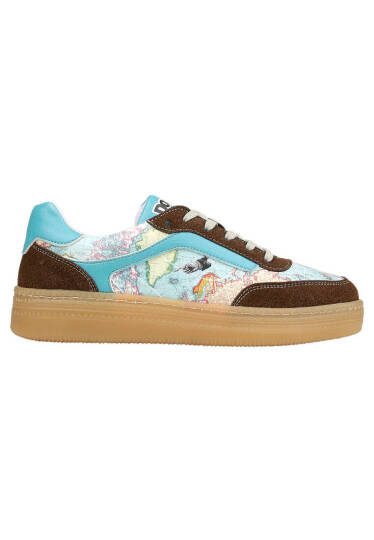 Women Vegan Leather Blue Sneakers - Explore - 8