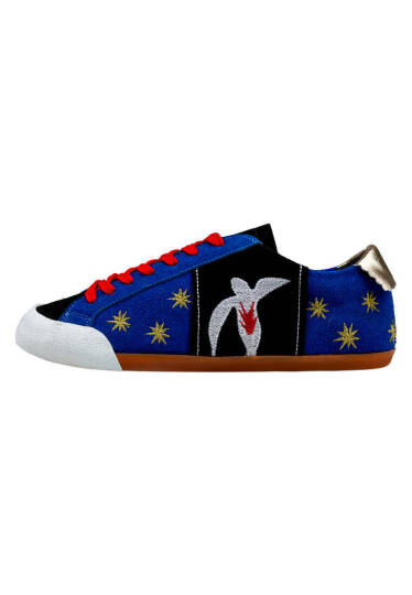 Women Vegan Leather Blue Sneakers - Matisse - 4