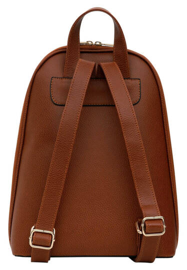 Women Vegan Leather Brown Backpack - Explore - 3