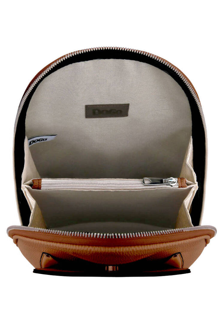 Women Vegan Leather Brown Backpack - Ink and Pictures - 4