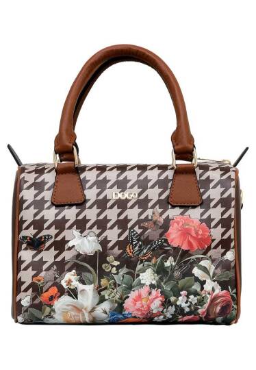 Women Vegan Leather Brown Handbag - Brown Majestic Garden