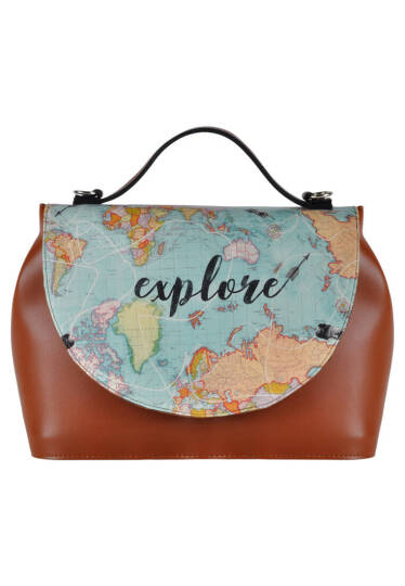 Women Vegan Leather Brown Handbag - Explore - 2
