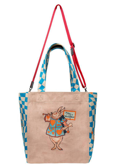 Women Vegan Leather Brown Large Tote Bag - Alice in Nowhere - 7