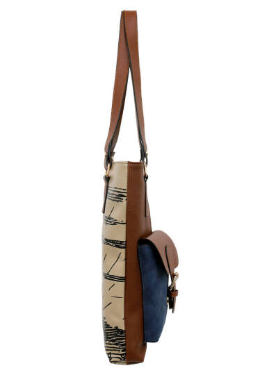 Women Vegan Leather Brown Shoulder Bag - Never Miss a Sunset - 3