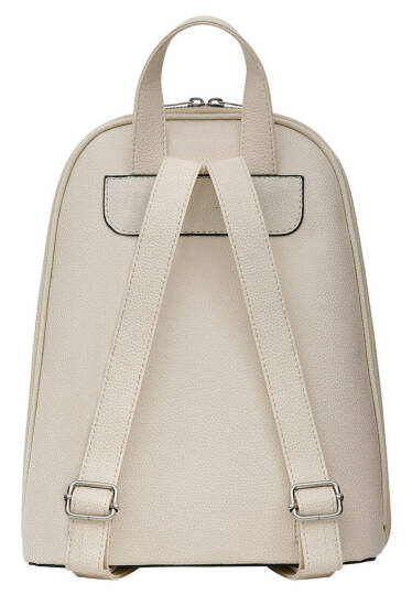 Women Vegan Leather Cream Backpack - Lago di Como - 3
