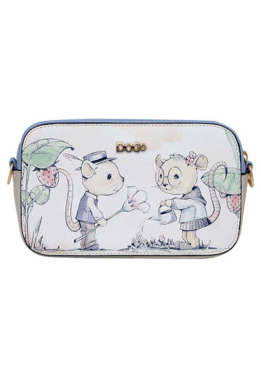 Women Vegan Leather Cream Handbag - Mice Society - 2