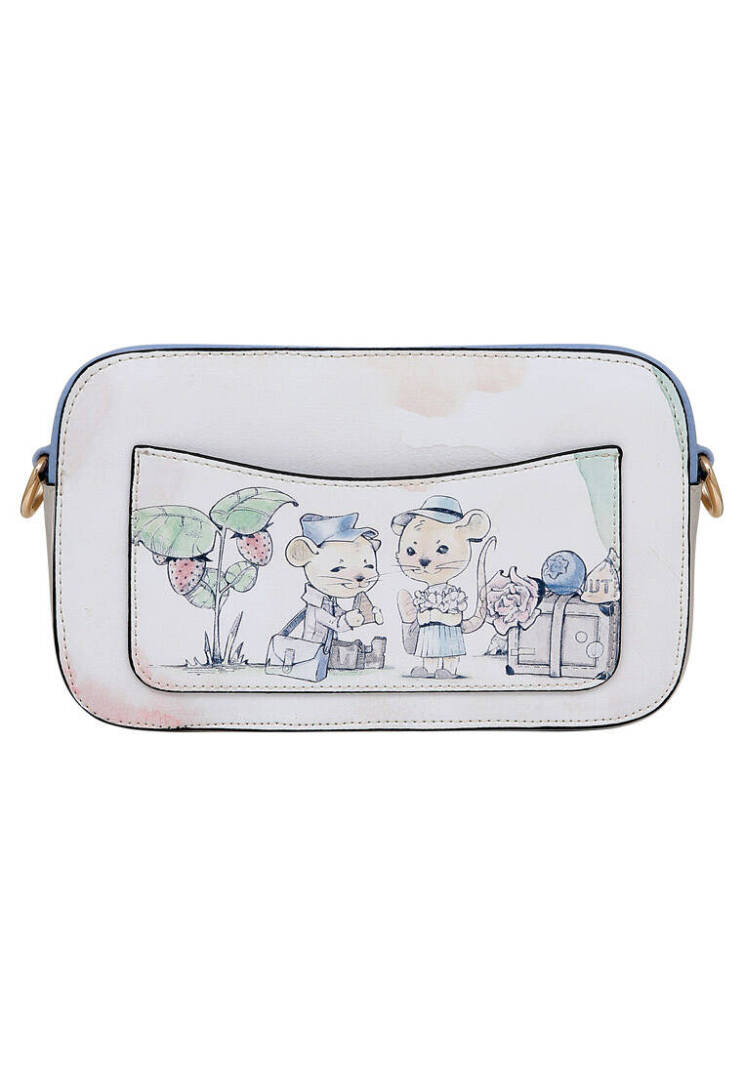 Women Vegan Leather Cream Handbag - Mice Society - 3