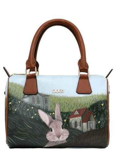 Women Vegan Leather Green Handbag - Going on an Adventure