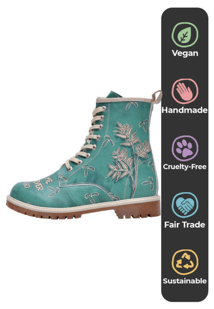 Women Vegan Leather Green Tall Boots - Koala Hug - 6