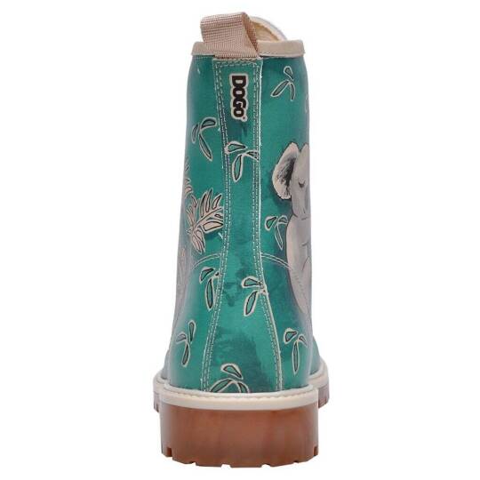 Women Vegan Leather Green Tall Boots - Koala Hug - 8