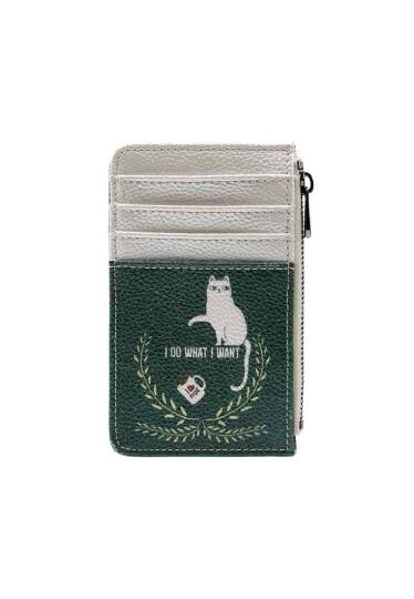 Women Vegan Leather Green Wallet - I Do What I Want - 3
