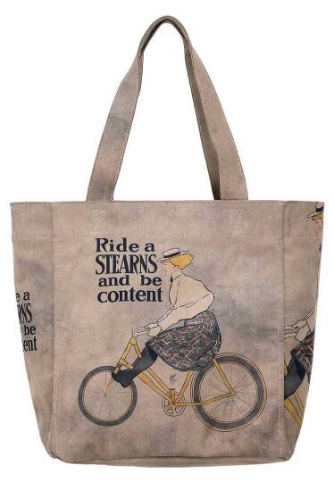 Women Vegan Leather Grey Large Tote Bag - Rider Woman - 2
