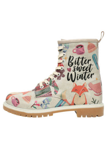 Women Vegan Leather Grey Tall Boots - Bitter Sweet Winter - 4