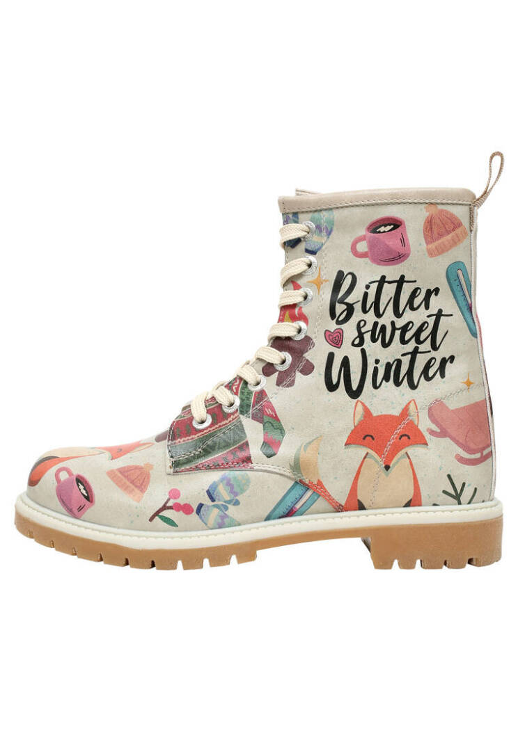 Women Vegan Leather Grey Tall Boots - Bitter Sweet Winter - 4