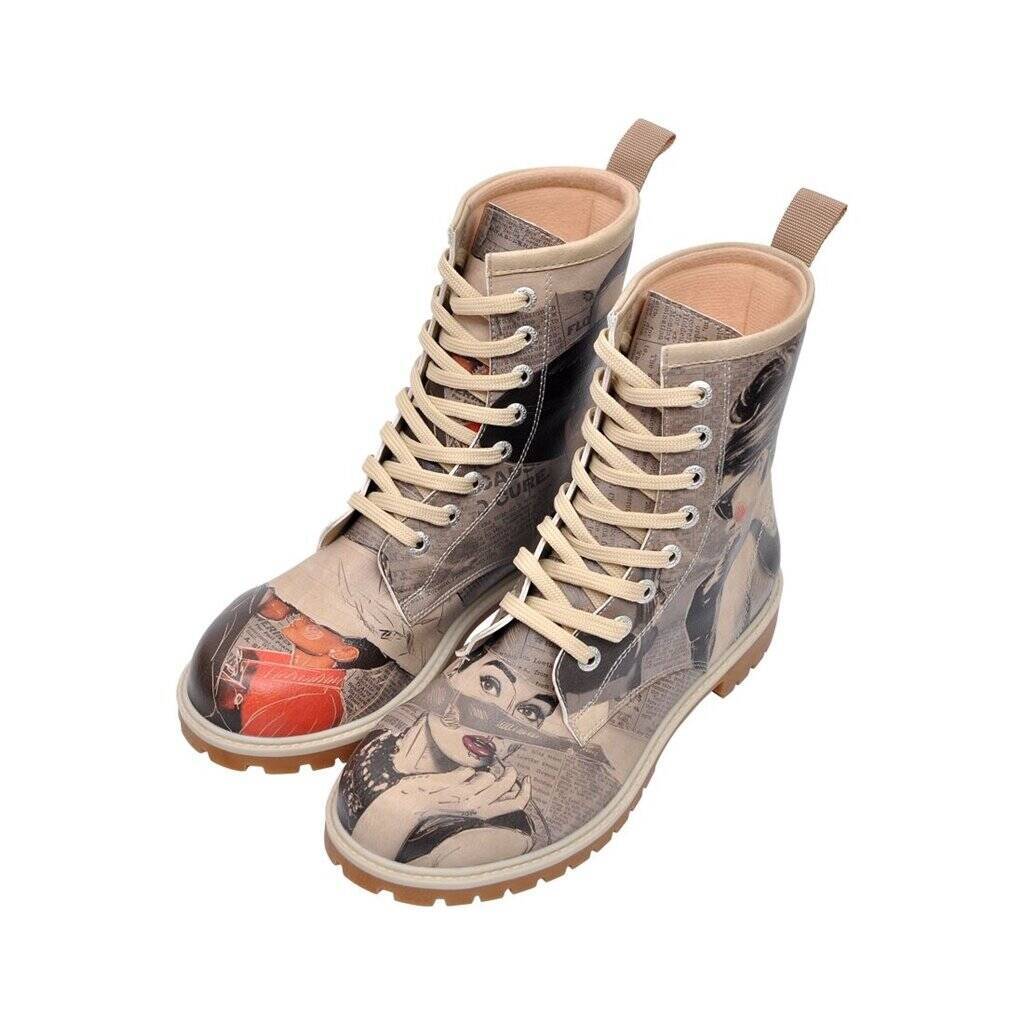 Women Vegan Leather Grey Tall Boots - Go Back to Being Yourself - 2